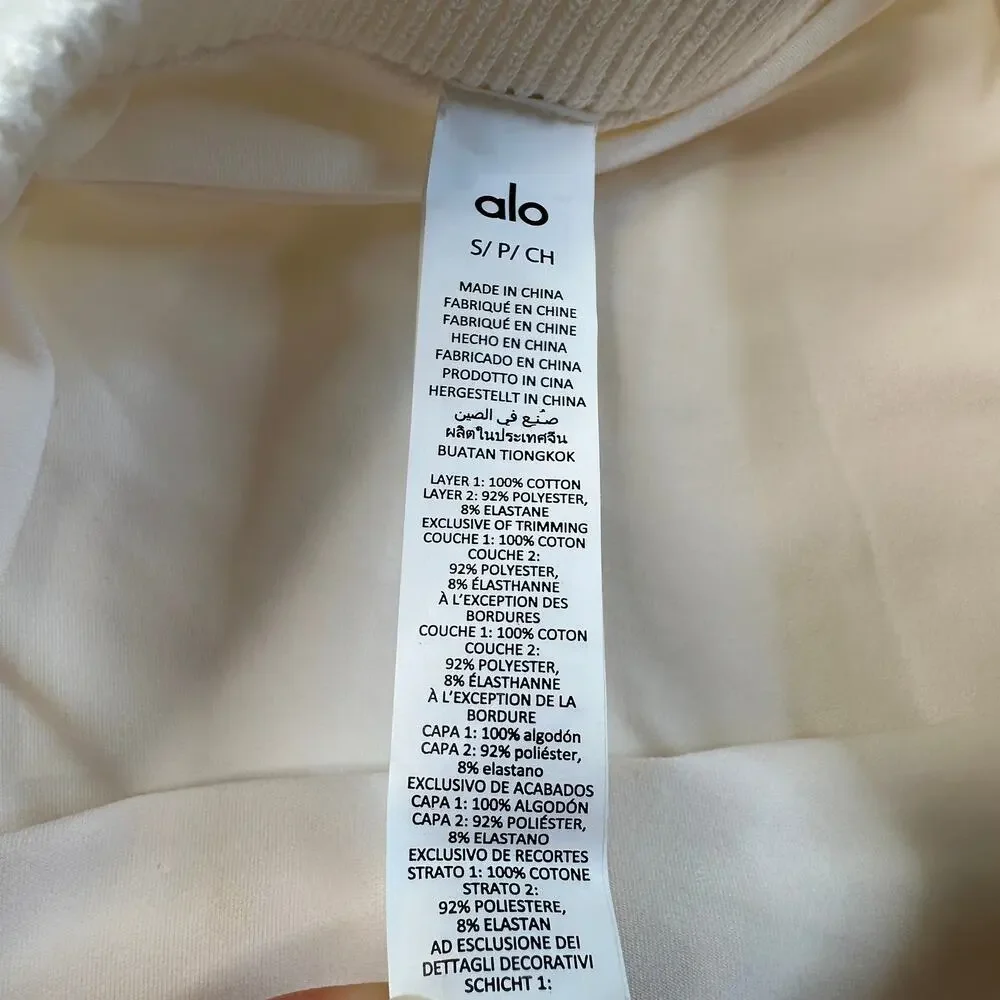 Alo Tennis Club Sweater Knit Skirt Size Small NWOT Ivory / Gravel Hidden Shorts